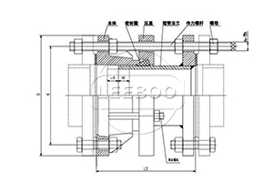 鋼制伸縮接頭之CAD圖